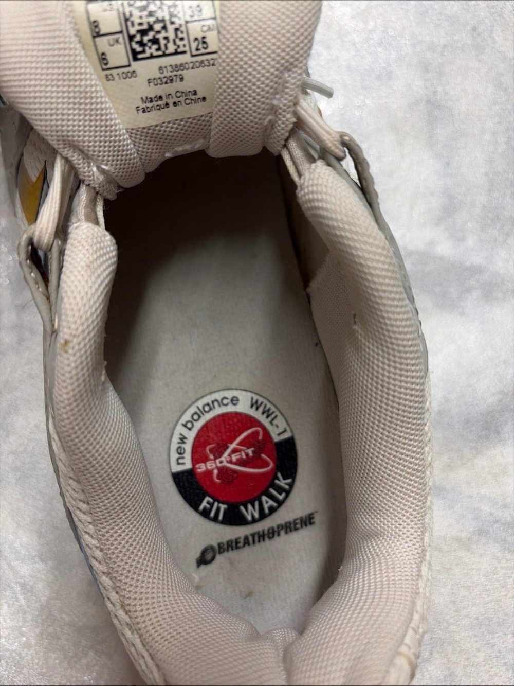 New Balance 792 White, Light Blue & Yellow Retro Runner Sneakers - Picture 6 of 8